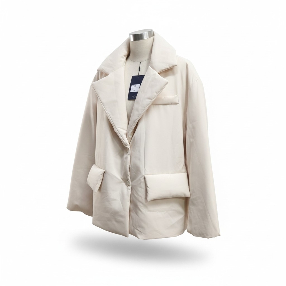 Peafowl Cream Oversized Blazer Jacket M/L New With Tags